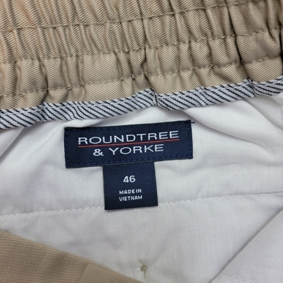𝅺ROUNDTREE & Yorke Classic Fit Travel Smart Big Man Shorts Tan Size 46 - Picture 5 of 5